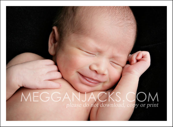 smiling newborn, mesa baby photographer