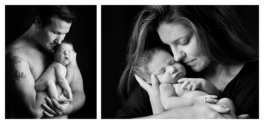mother, father, newborn, photography, B&W