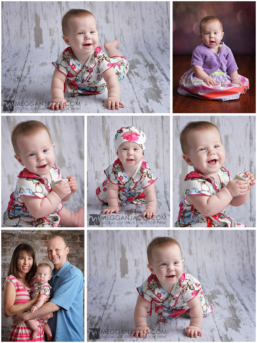phoenix photographer, six month old baby portraits