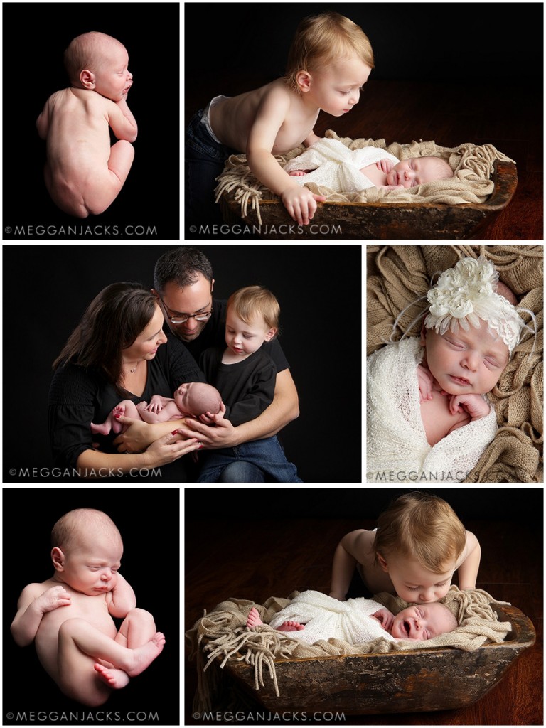 newborn portraits, baby photos, newborn photos with older brother