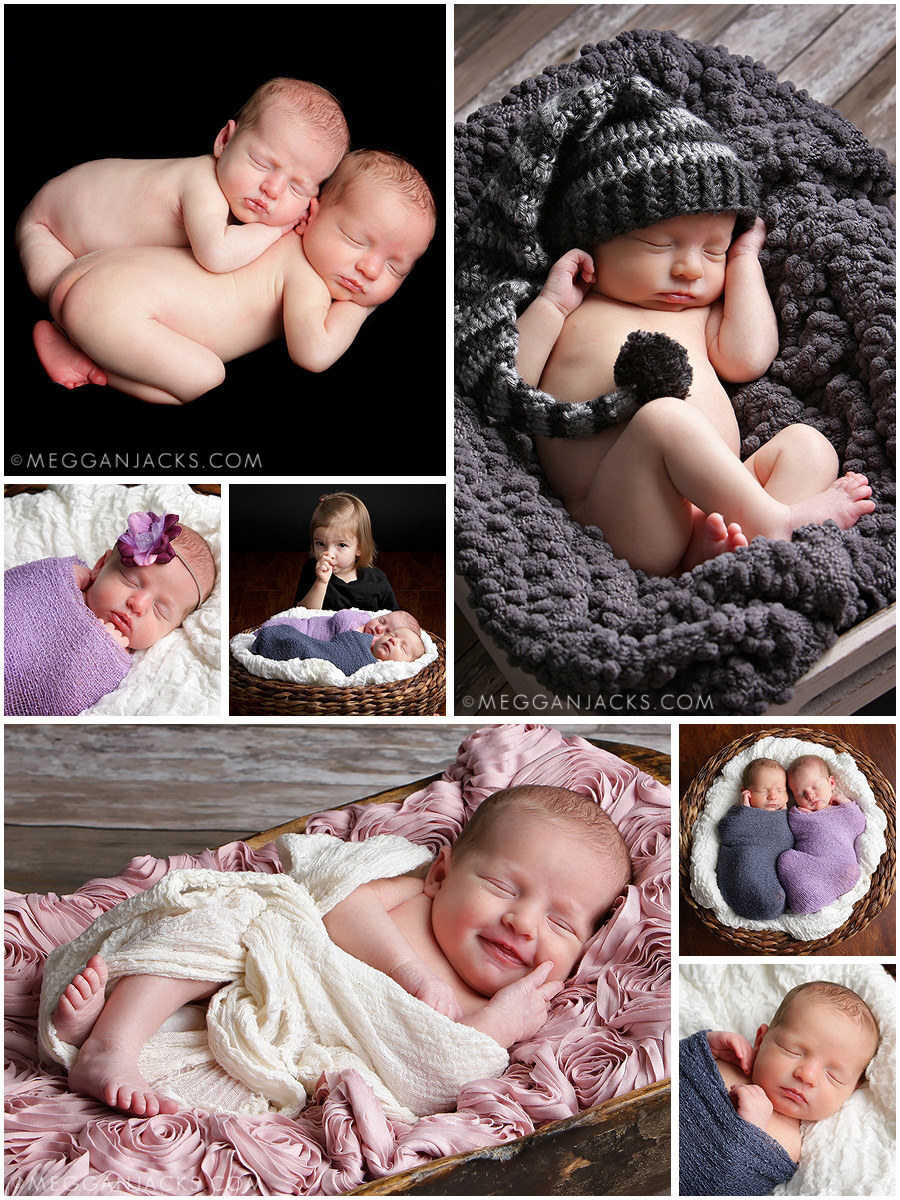 phoenix twin photography, newborn twin portraits