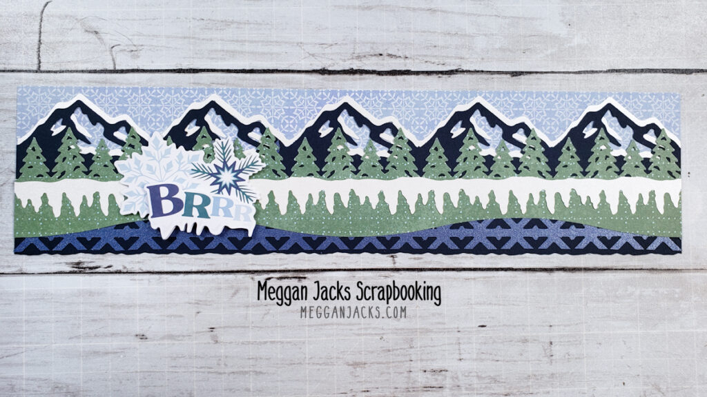 Snowbound scrapbook borders using Creative Memories supplies