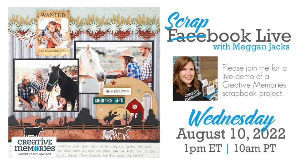 Scrapbook Live with Meggan August 10, 2022