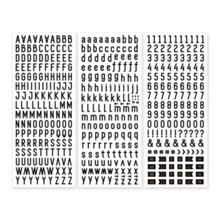 Black Sans Serif ABC/123 Letter Stickers