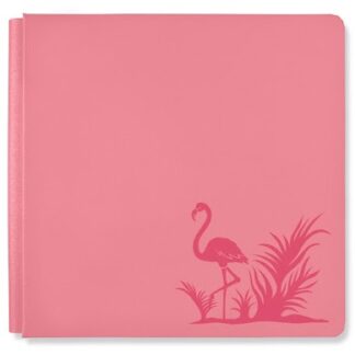 Salmon Pink Shimmer Flamingo Fun 12x12 Album