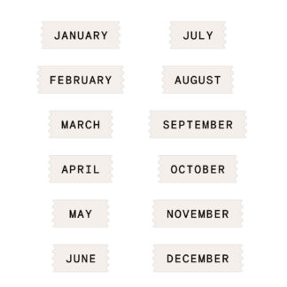 Natural Beginnings Monthly Title Embellishments