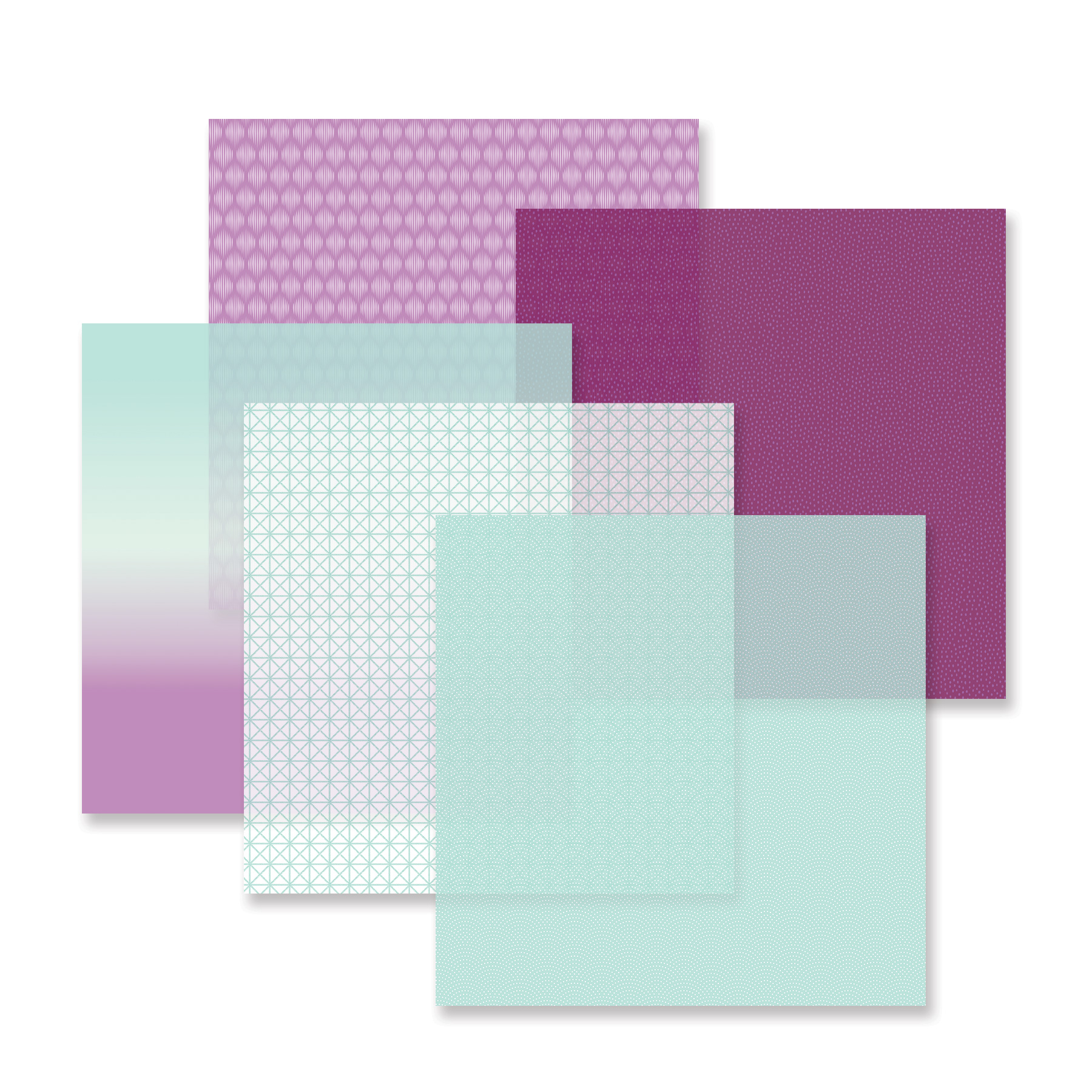 Vivid Melodies 2 Vellum Paper - Deep Orchid & Island Waters