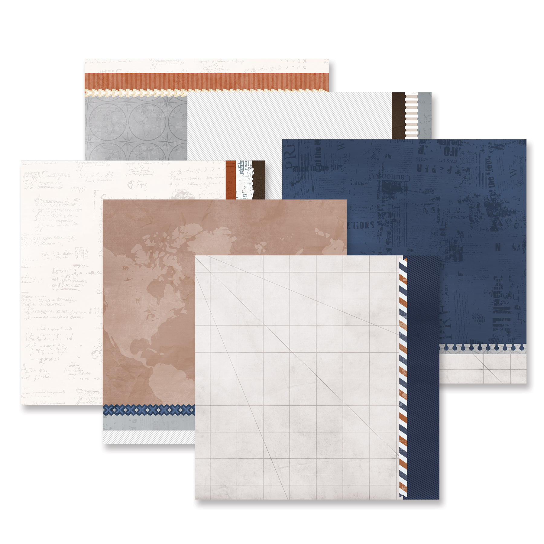 Global Getaway Fast2Fab Inspired Paper (12/pk)