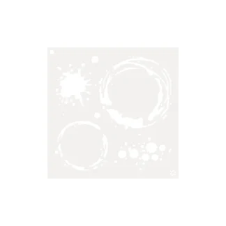 5×5 Inking Stencil - Splattered Elements