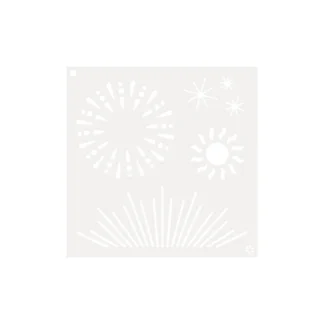 5×5 Inking Stencil - Summer Sun