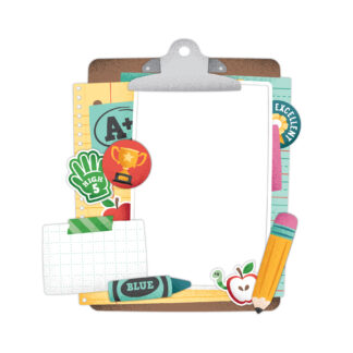 School Dayz XL Layered Clipboard Frame Embellishment