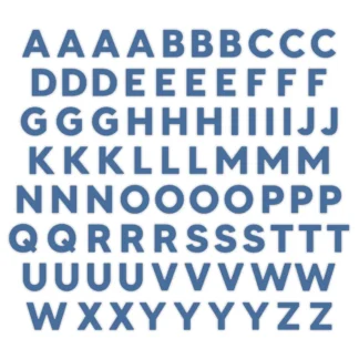Blue ABC Embellishments