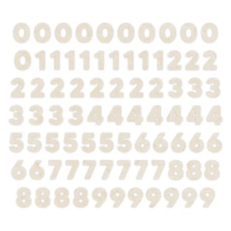 Light Kraft Number Embellishments