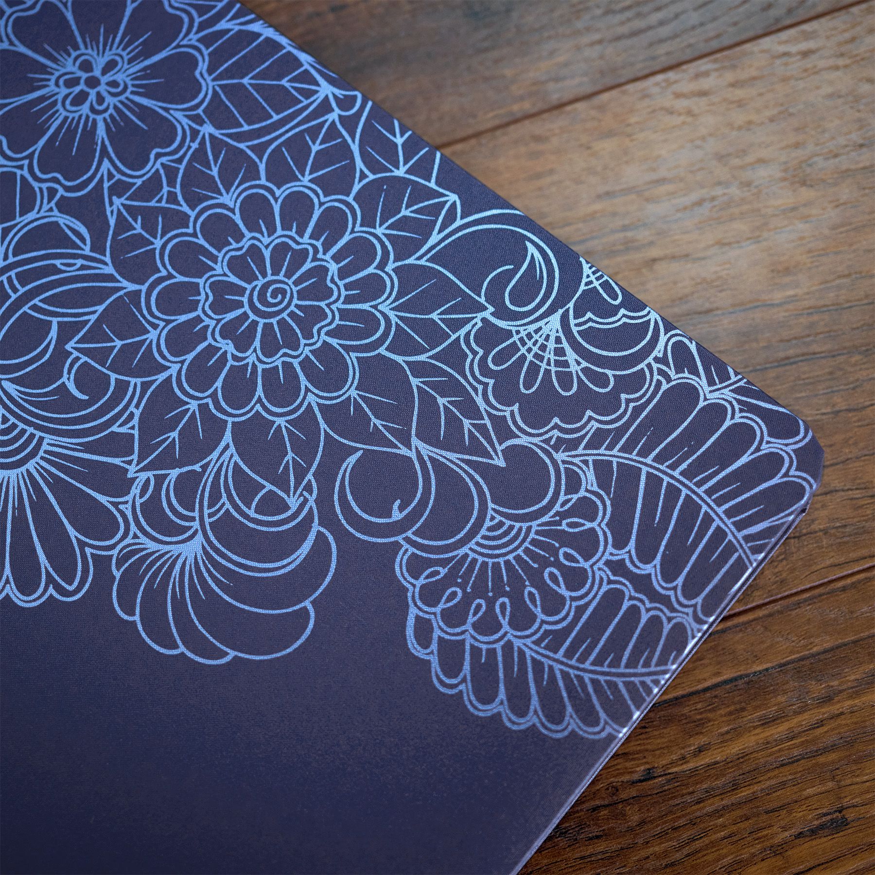 Floral Kaleidoscope 12x12 Navy Album Cover - Image 2
